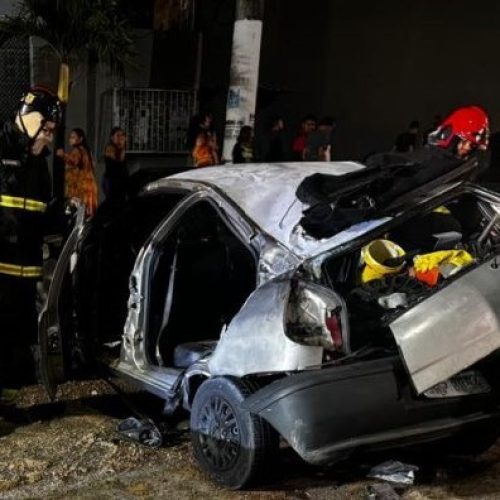 Homem morre e duas pessoas ficam feridas em grave acidente de trânsito na Zona Norte de Manaus